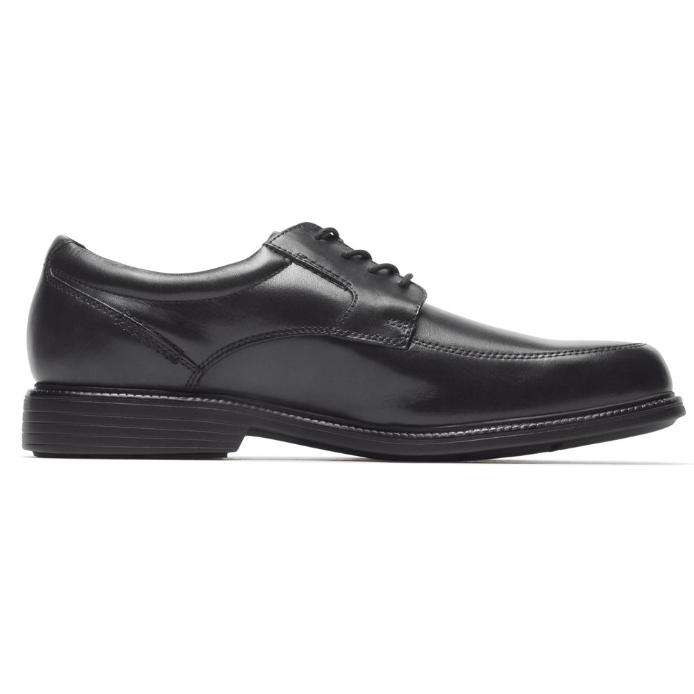 Rockport Charles Road Apron Toe - Mens Oxfords - Black - NZ (ABT-617459)